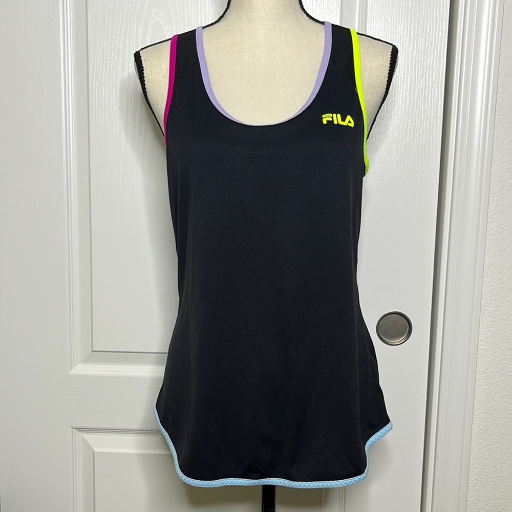 Fila Black racerback tank top